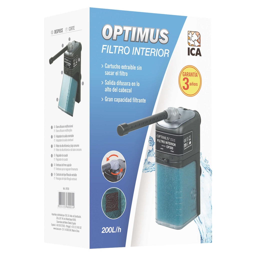 Optimus Filtro Interno 200L/H