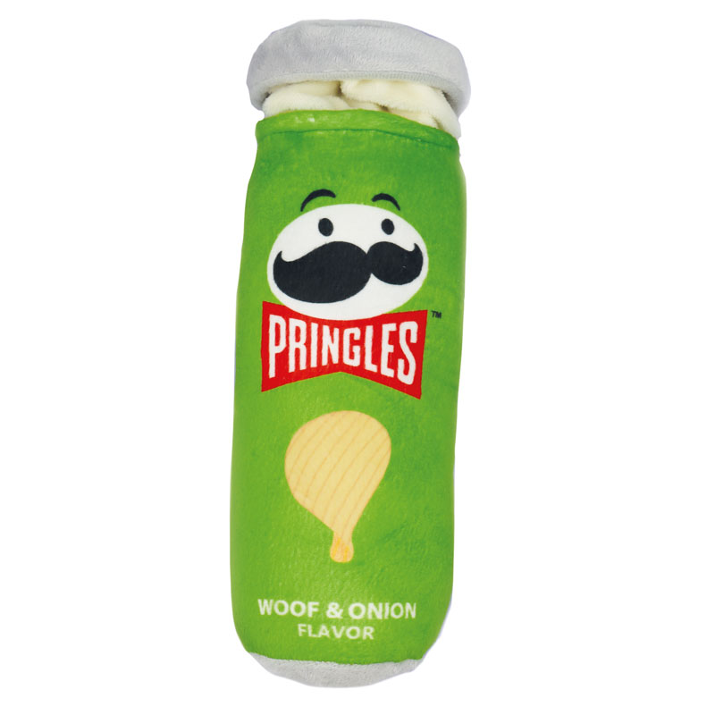 PELUCHE TUBO PRINGLES RECORD 7x26 CM VERDE